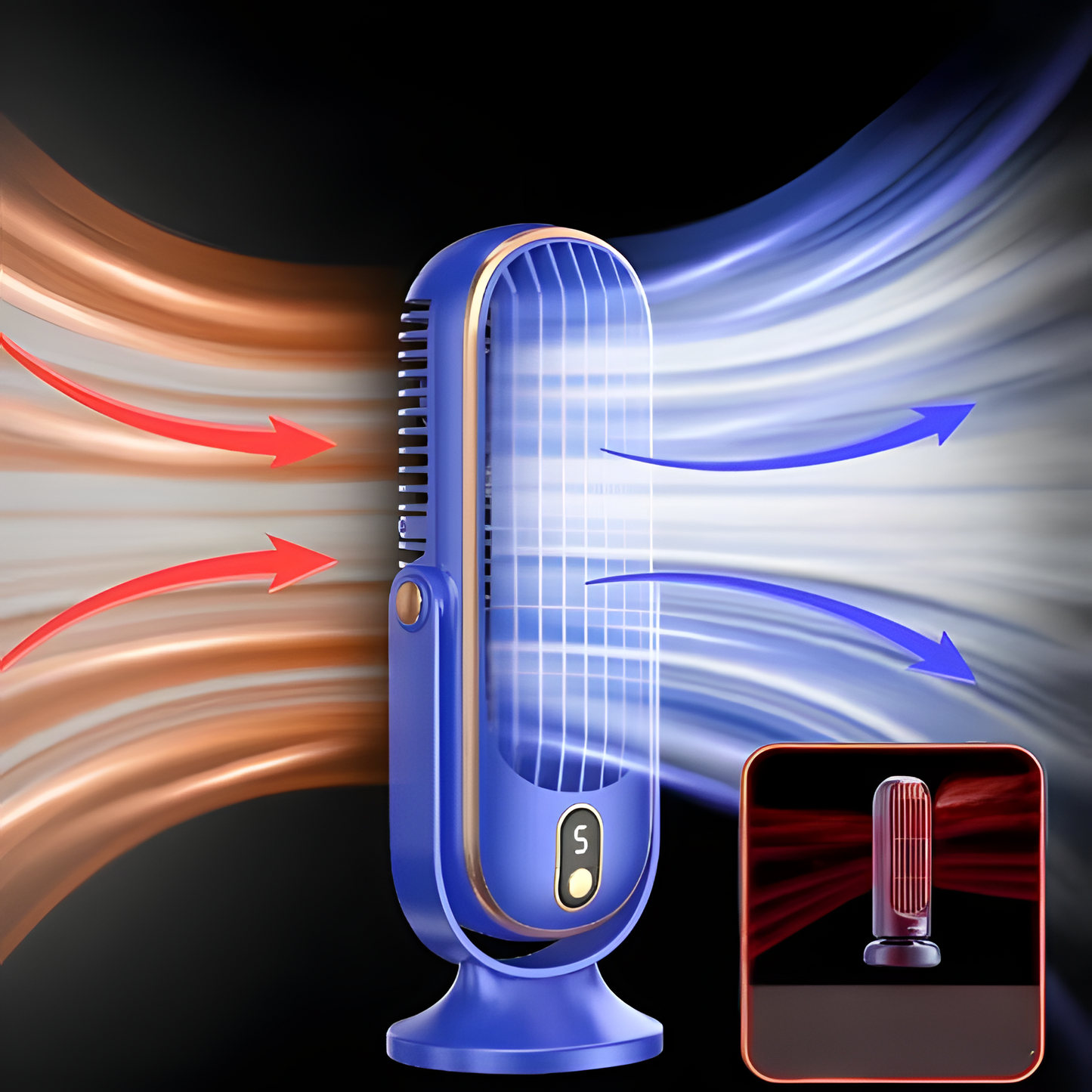 Kompakter Hochleistungs Tragbarer Schreibtischventilator - USB Aufladbar | Karnz
