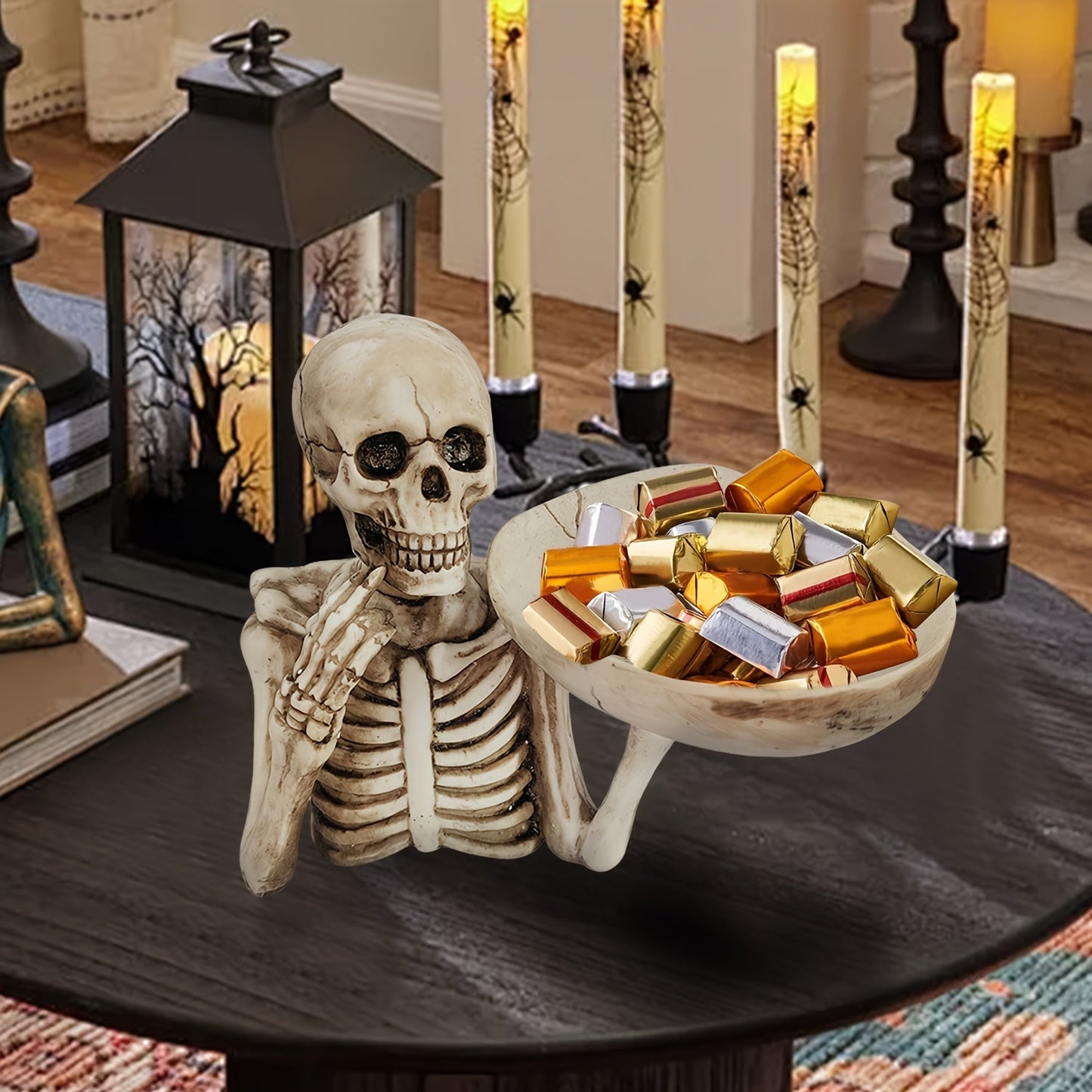 GhoulBowl Skull Bowl – Harz Halloween Süßigkeiten Schüssel und Gothic Dekoration | Karnz