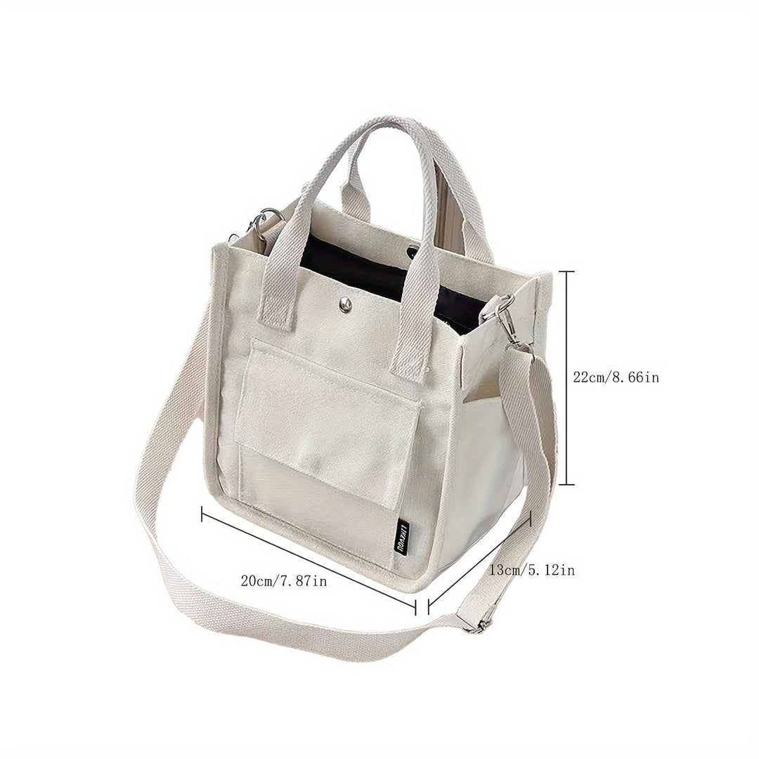 UrbanEase Canvas Slingbag – Weiße Schultertasche mit Magnetic Closure und verstellbarem Riemen | Karnz