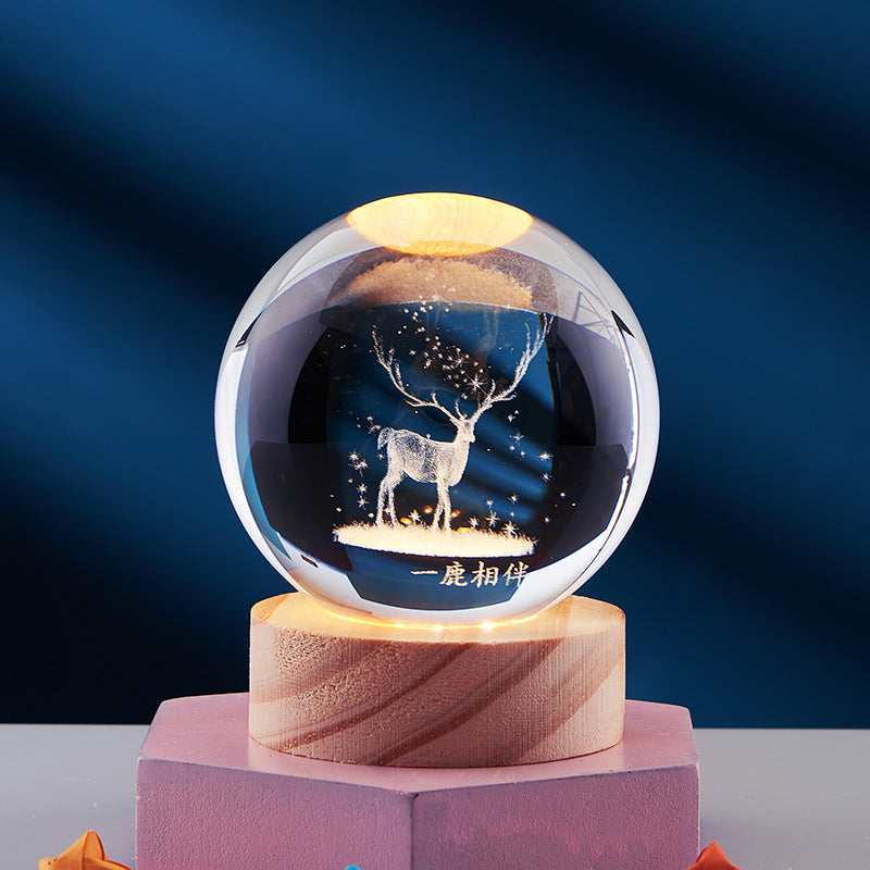 CrystalLight – 3D-Kristall-Nachtlampe mit LED-Beleuchtung | Stimmungsbeleuchtung für Schlaf- oder Wohnzimmer
