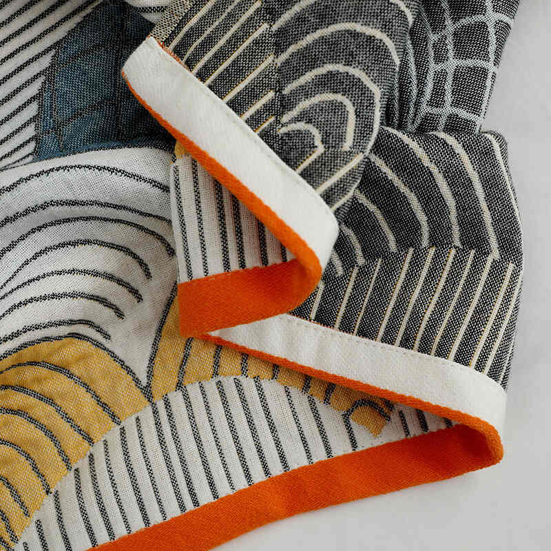 Shell Print Jacquard Baumwollhandtuch 70x140cm | Karnz
