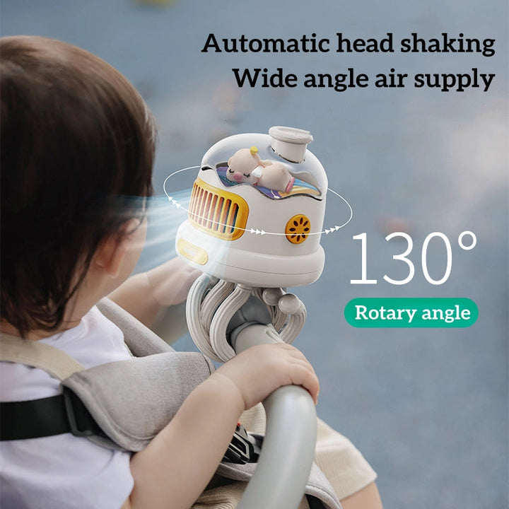 USB wiederaufladbarer tragbarer Mückenabwehr Kinderwagenventilator | Karnz