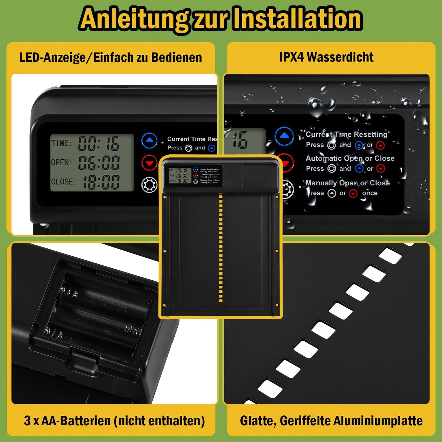 Hühnerklappe Automatische Zeitschaltuhr | Karnz