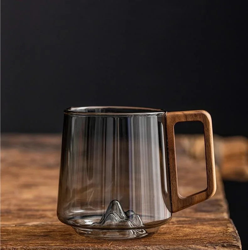 WoodGrip Glasbecher 400 ml mit Holzgriff für heiß und kalt | Karnz