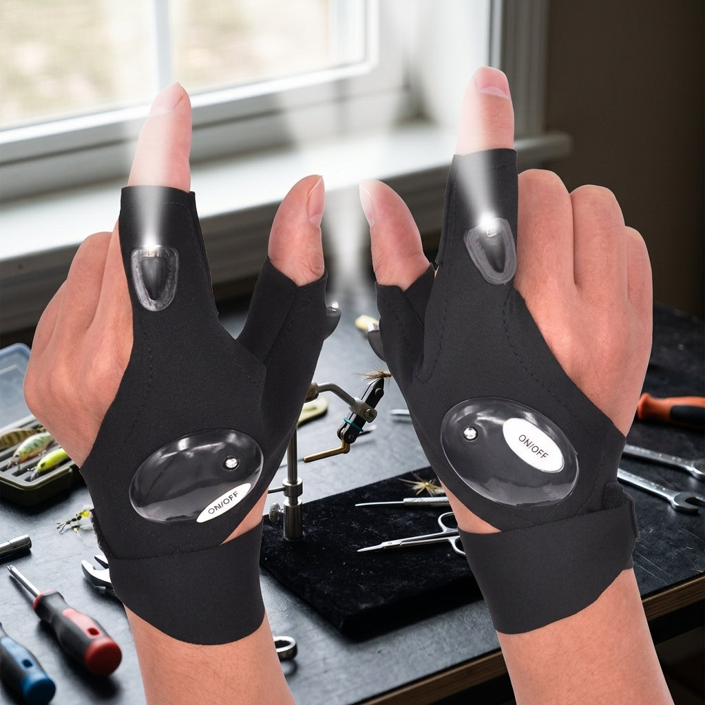 Fingerloser Handschuh LED Taschenlampe | Karnz