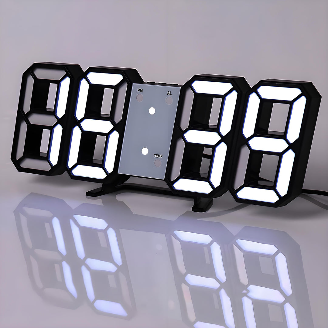 TimeSphere LED 3D Digitaluhr mit Kalender und Temperaturanzeige | Karnz