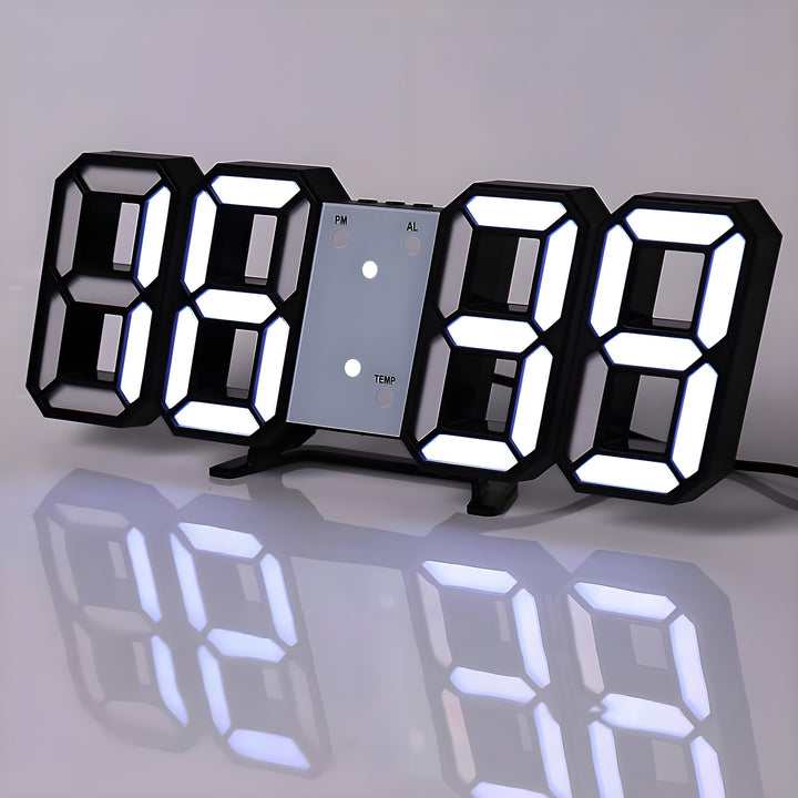 TimeSphere LED 3D Digitaluhr mit Kalender und Temperaturanzeige | Karnz