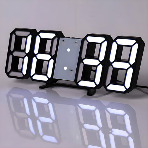TimeSphere LED 3D Digitaluhr mit Kalender und Temperaturanzeige | Karnz