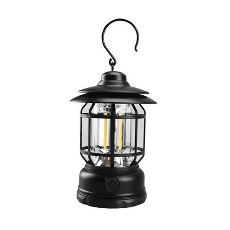 Tragbare Retro Campinglampe - VintageGlow, LED Campinglampe für Außen, Garten und Abenteuer | Karnz