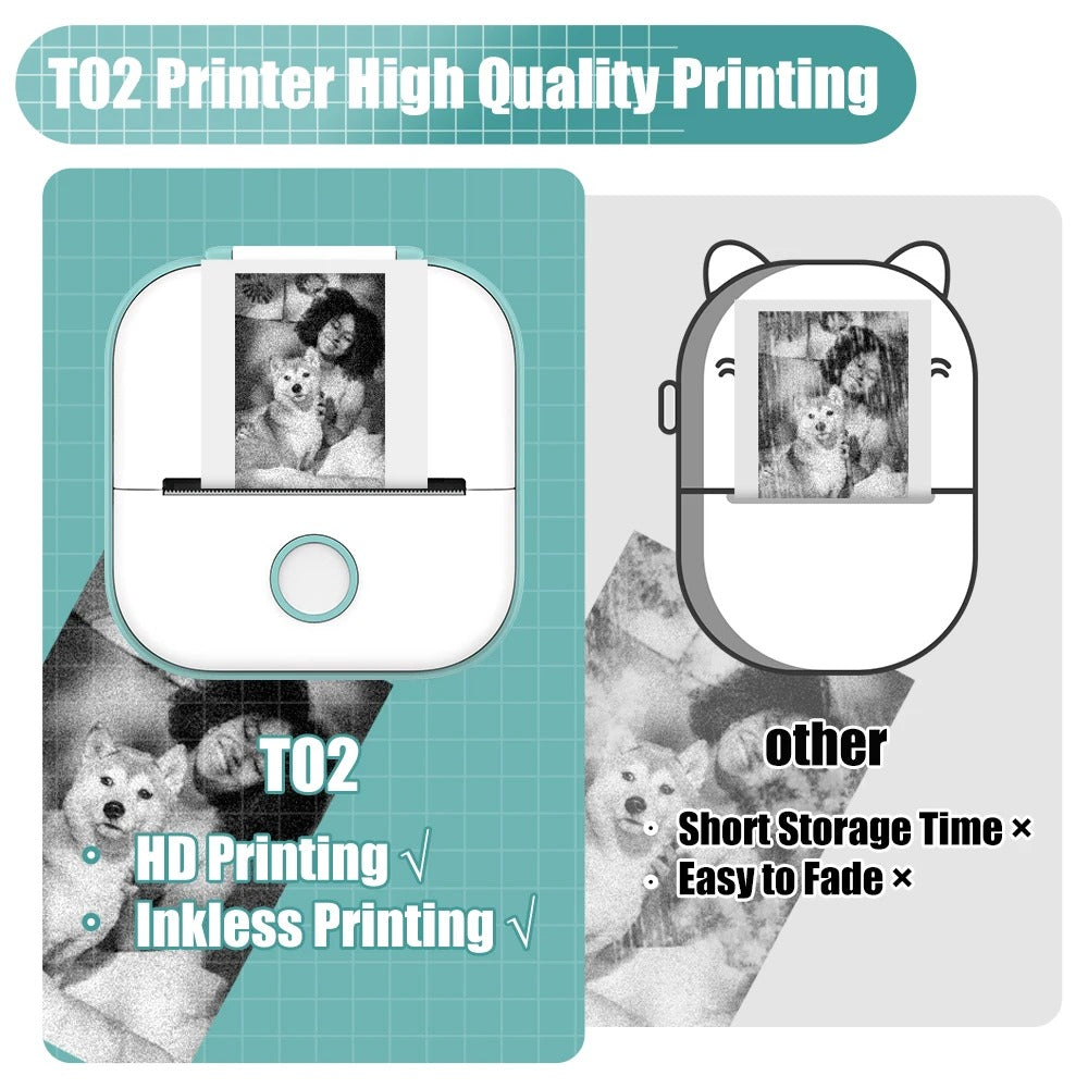 PocketPrint Mini – Tragbarer Thermo-Fotodrucker ohne Tinte | Karnz