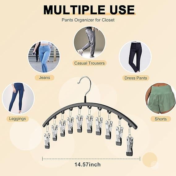 Leggings-Organizer Kleiderbügel mit Gummi-Clips | Karnz