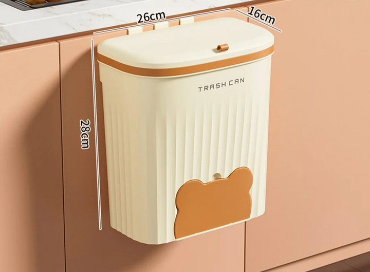 EcoBin Küche & Bad Wand Mülltonne – 8,5L / 12L mit Deckel Karnz