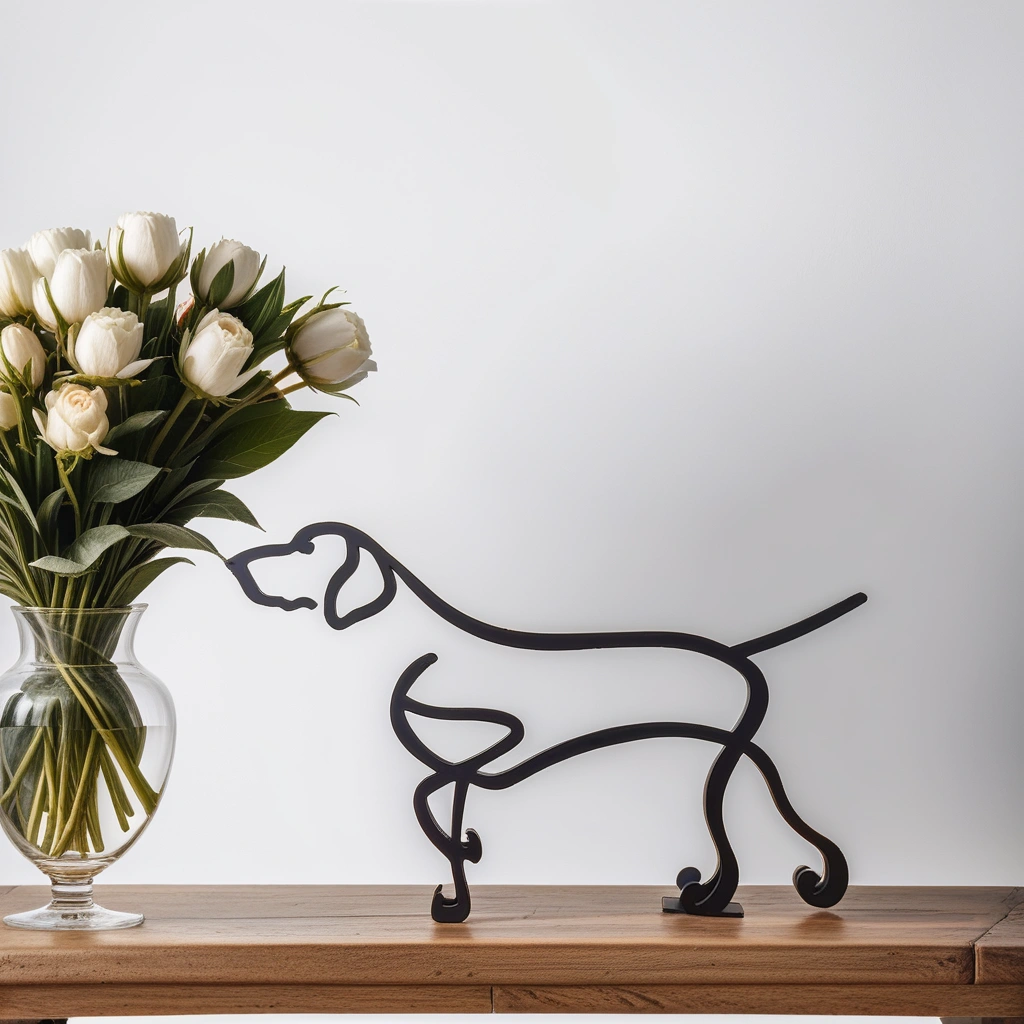 Karnz | Artipaws Abstrakte Hundeskulptur | Modernes Design | Hochwertige Kunstfigur | Für Regal & Tisch