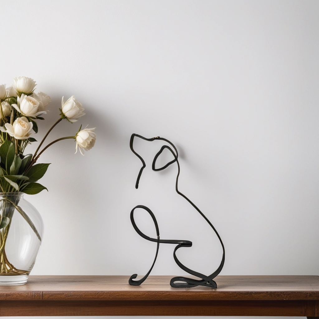 Karnz | Artipaws Abstrakte Hundeskulptur | Modernes Design | Hochwertige Kunstfigur | Für Regal & Tisch