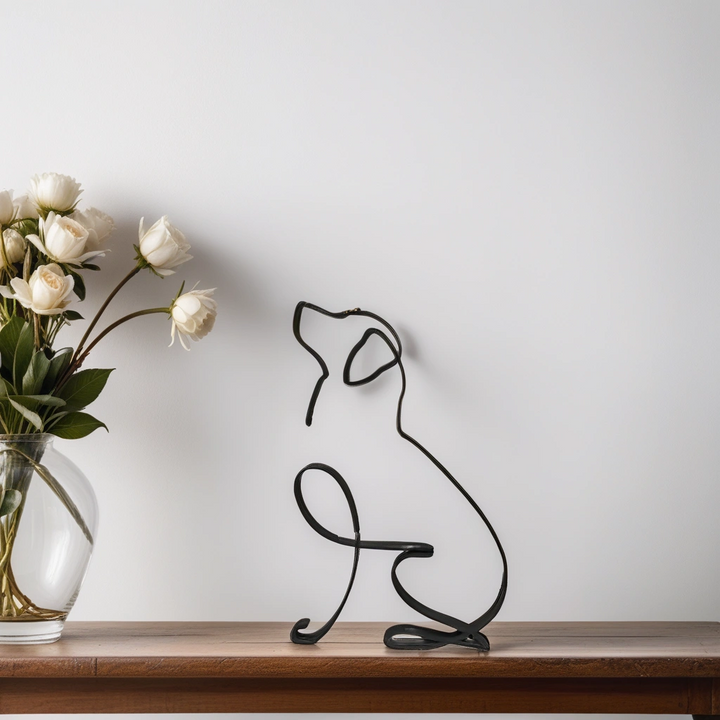Karnz | Artipaws Abstrakte Hundeskulptur | Modernes Design | Hochwertige Kunstfigur | Für Regal & Tisch