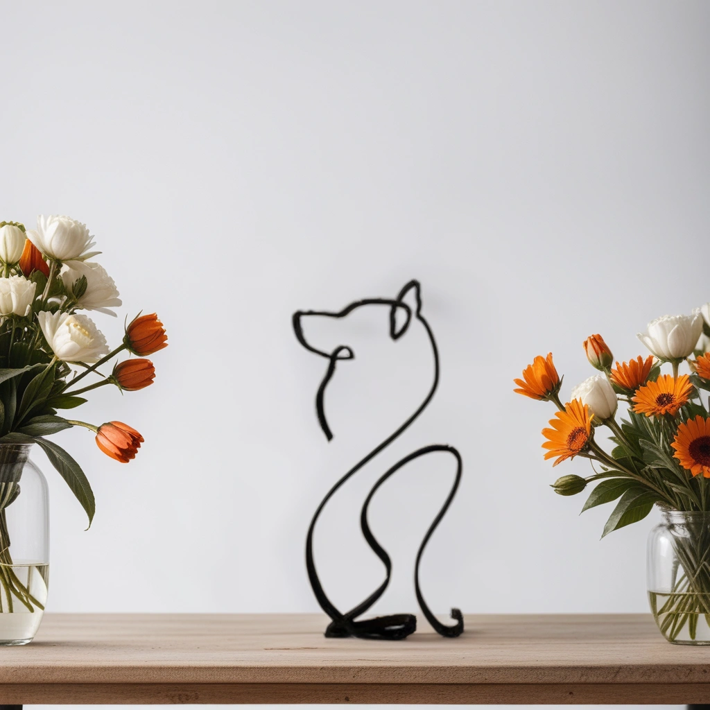 Karnz | Artipaws Abstrakte Hundeskulptur | Modernes Design | Hochwertige Kunstfigur | Für Regal & Tisch