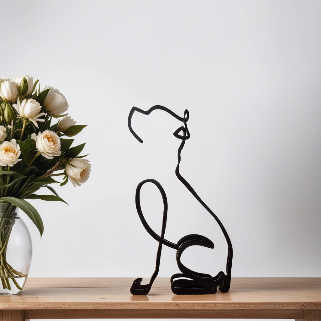 Karnz | Artipaws Abstrakte Hundeskulptur | Modernes Design | Hochwertige Kunstfigur | Für Regal & Tisch