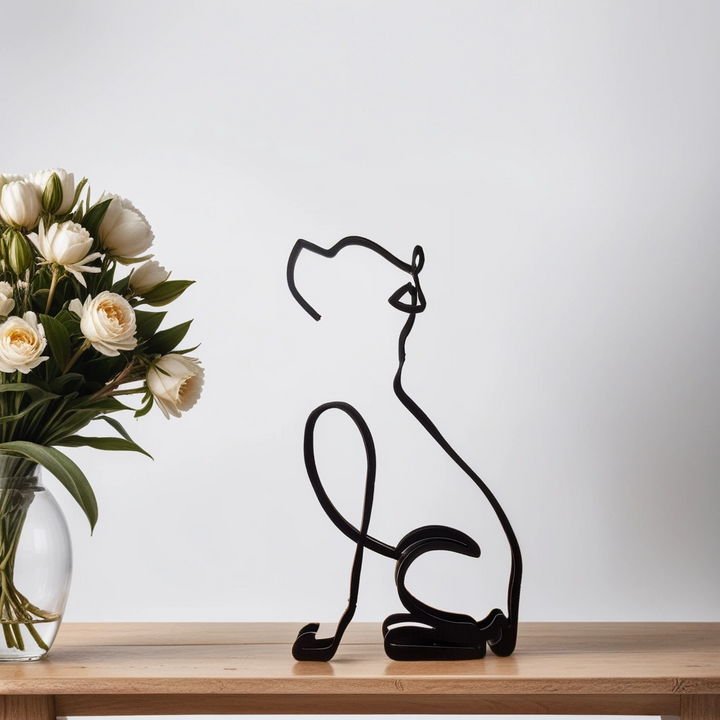 Karnz | Artipaws Abstrakte Hundeskulptur | Modernes Design | Hochwertige Kunstfigur | Für Regal & Tisch