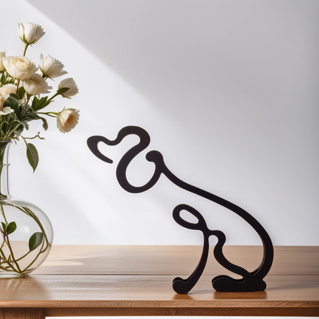 Karnz | Artipaws Abstrakte Hundeskulptur | Modernes Design | Hochwertige Kunstfigur | Für Regal & Tisch