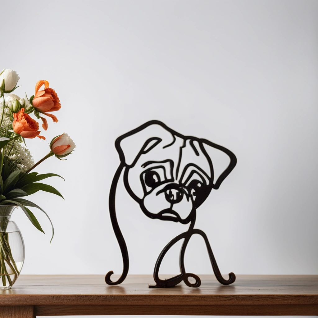 Karnz | Artipaws Abstrakte Hundeskulptur | Modernes Design | Hochwertige Kunstfigur | Für Regal & Tisch