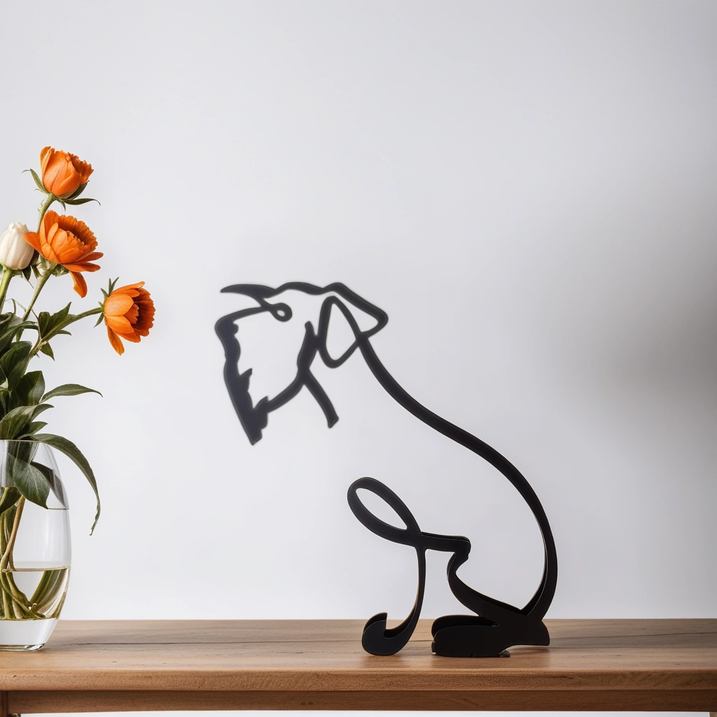 Karnz | Artipaws Abstrakte Hundeskulptur | Modernes Design | Hochwertige Kunstfigur | Für Regal & Tisch