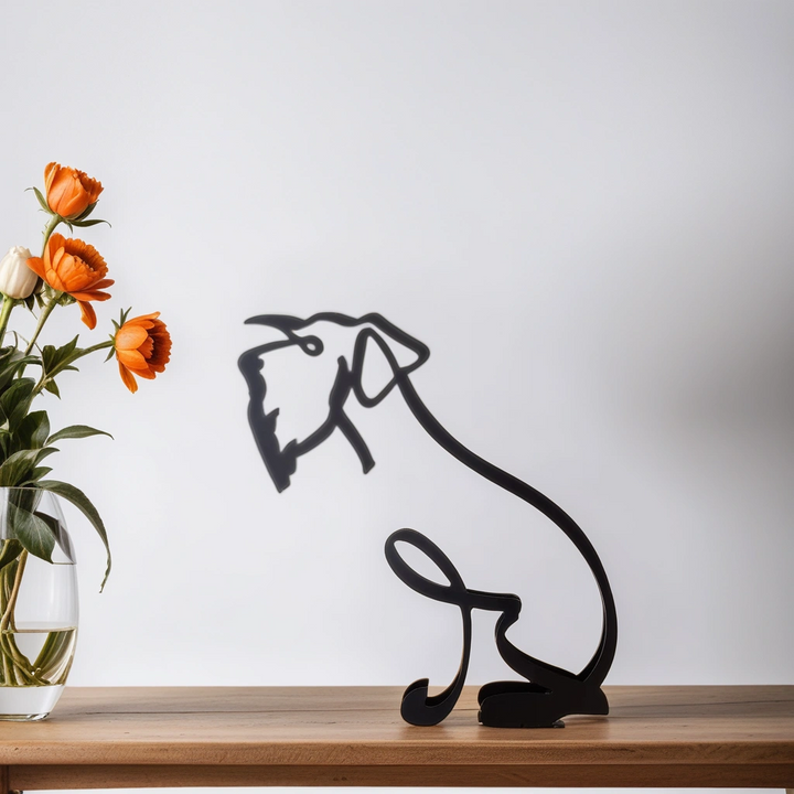 Karnz | Artipaws Abstrakte Hundeskulptur | Modernes Design | Hochwertige Kunstfigur | Für Regal & Tisch