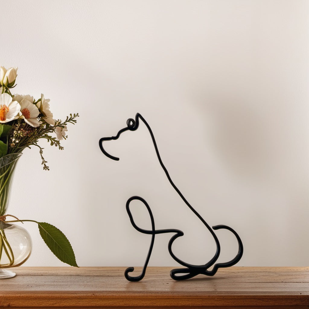 Karnz | Artipaws Abstrakte Hundeskulptur | Modernes Design | Hochwertige Kunstfigur | Für Regal & Tisch