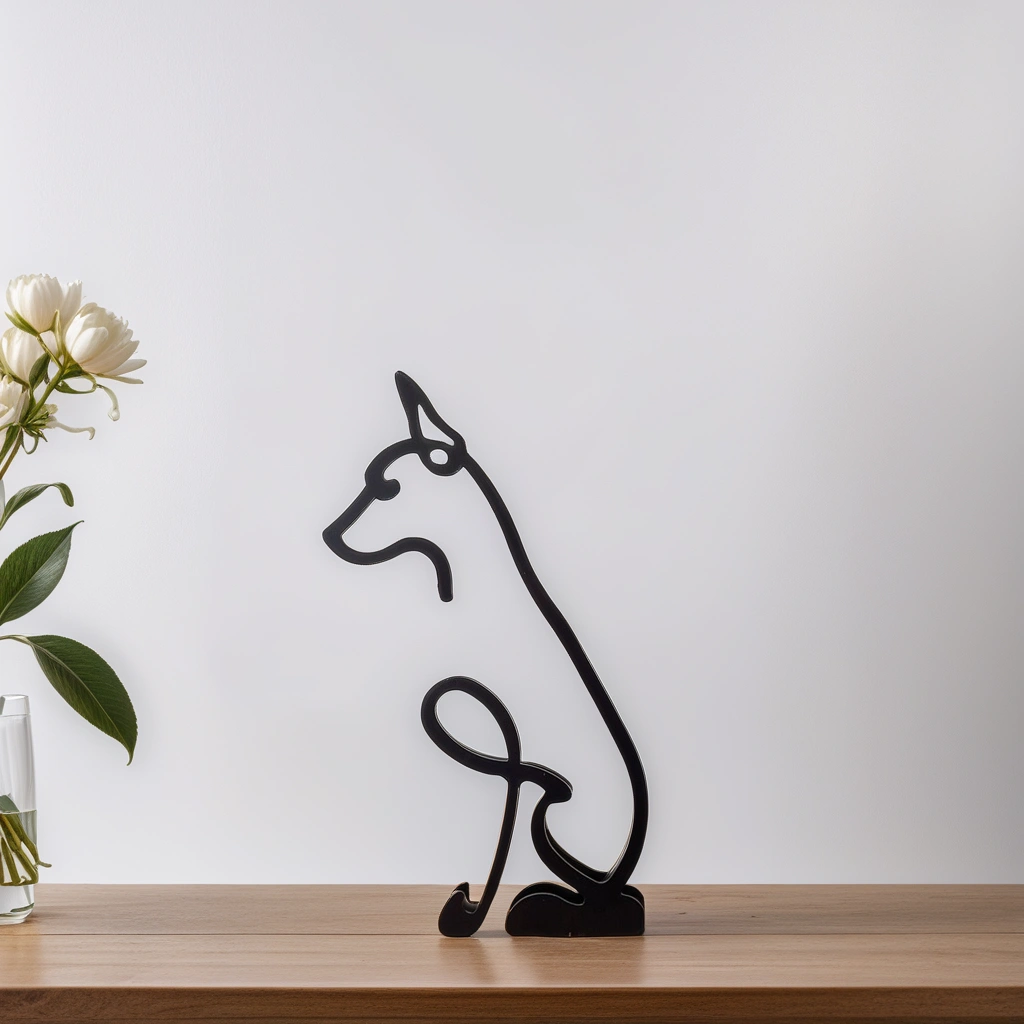 Karnz | Artipaws Abstrakte Hundeskulptur | Modernes Design | Hochwertige Kunstfigur | Für Regal & Tisch