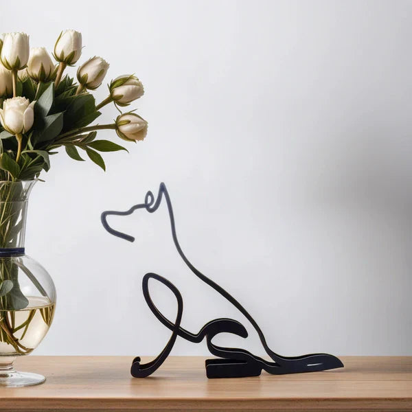 Karnz | Artipaws Abstrakte Hundeskulptur | Modernes Design | Hochwertige Kunstfigur | Für Regal & Tisch