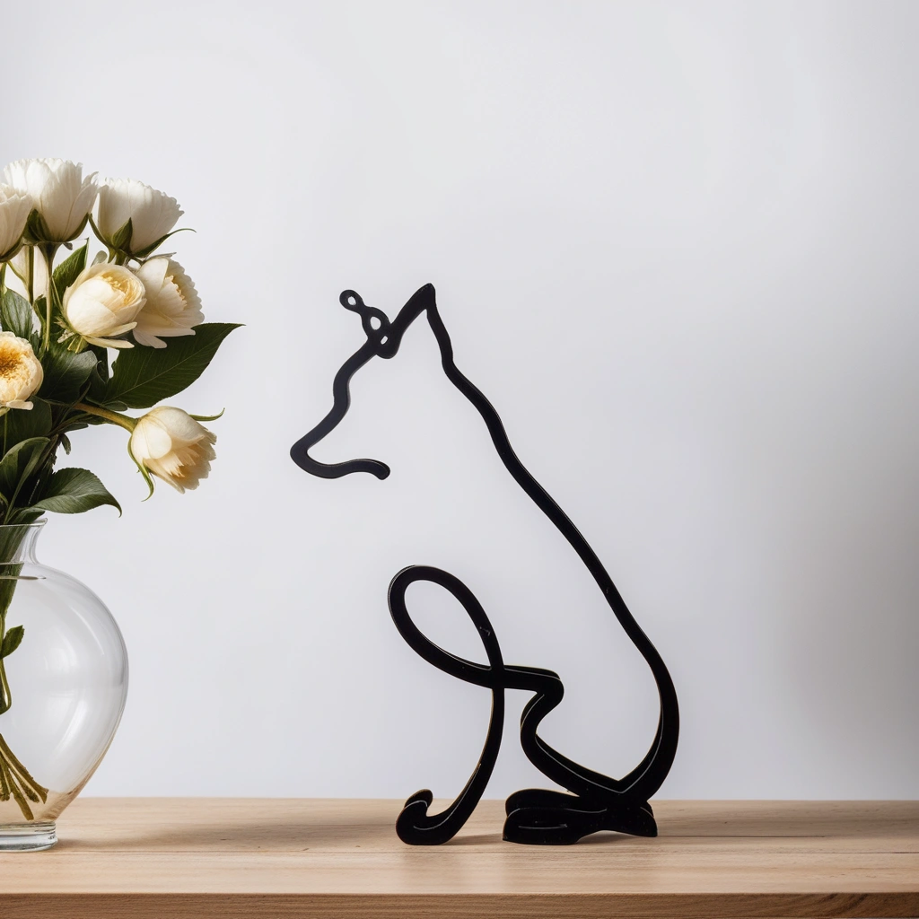 Karnz | Artipaws Abstrakte Hundeskulptur | Modernes Design | Hochwertige Kunstfigur | Für Regal & Tisch