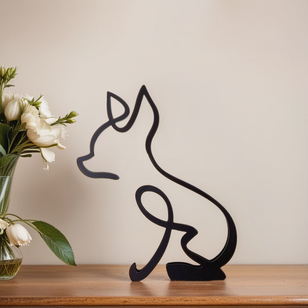 Karnz | Artipaws Abstrakte Hundeskulptur | Modernes Design | Hochwertige Kunstfigur | Für Regal & Tisch