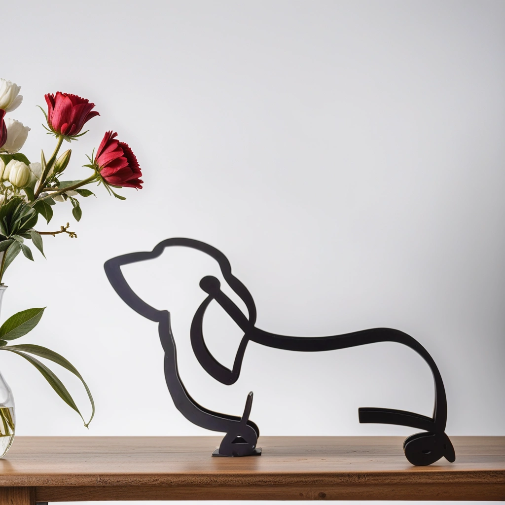 Karnz | Artipaws Abstrakte Hundeskulptur | Modernes Design | Hochwertige Kunstfigur | Für Regal & Tisch