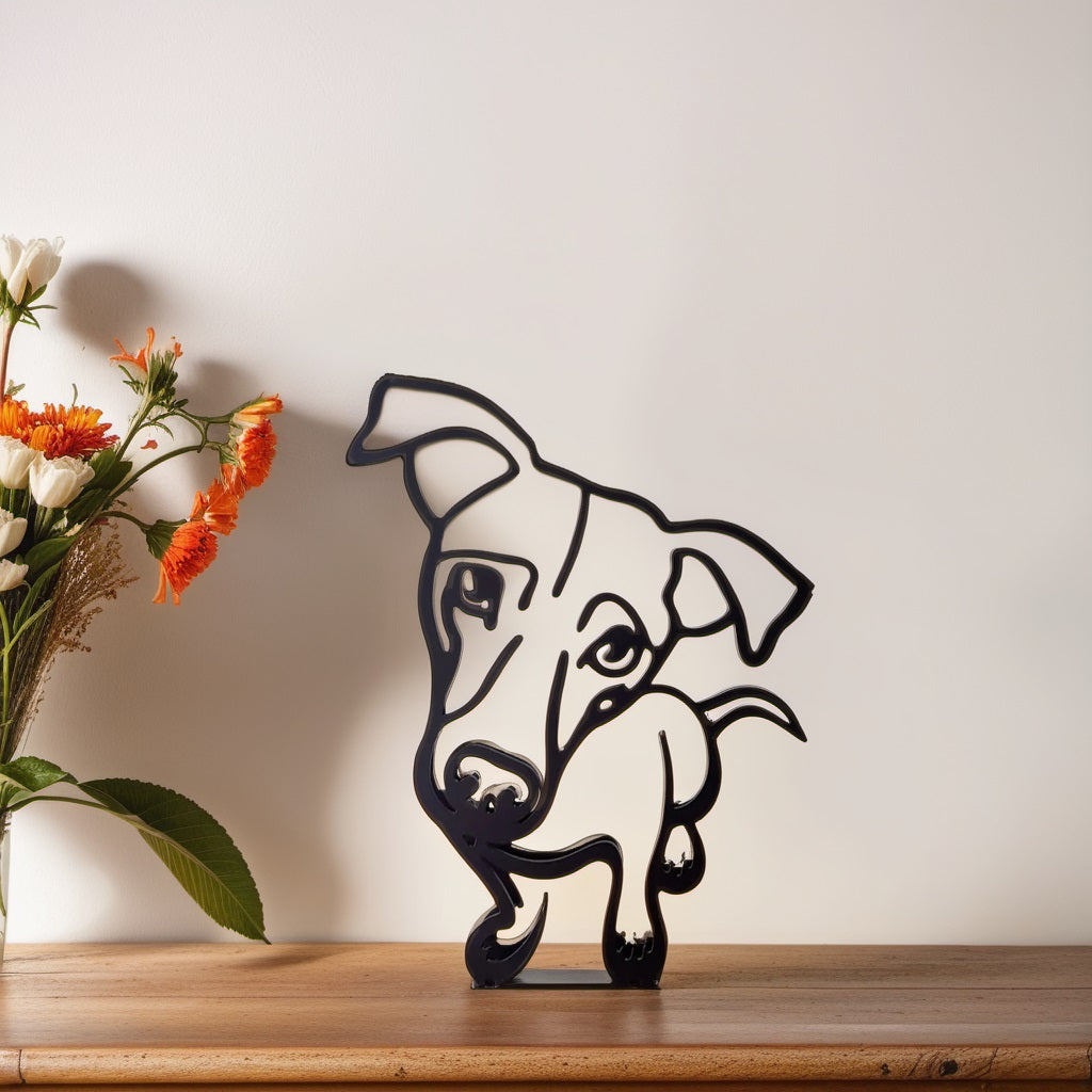 Karnz | Artipaws Abstrakte Hundeskulptur | Modernes Design | Hochwertige Kunstfigur | Für Regal & Tisch