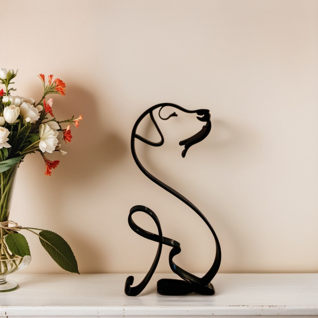 Karnz | Artipaws Abstrakte Hundeskulptur | Modernes Design | Hochwertige Kunstfigur | Für Regal & Tisch