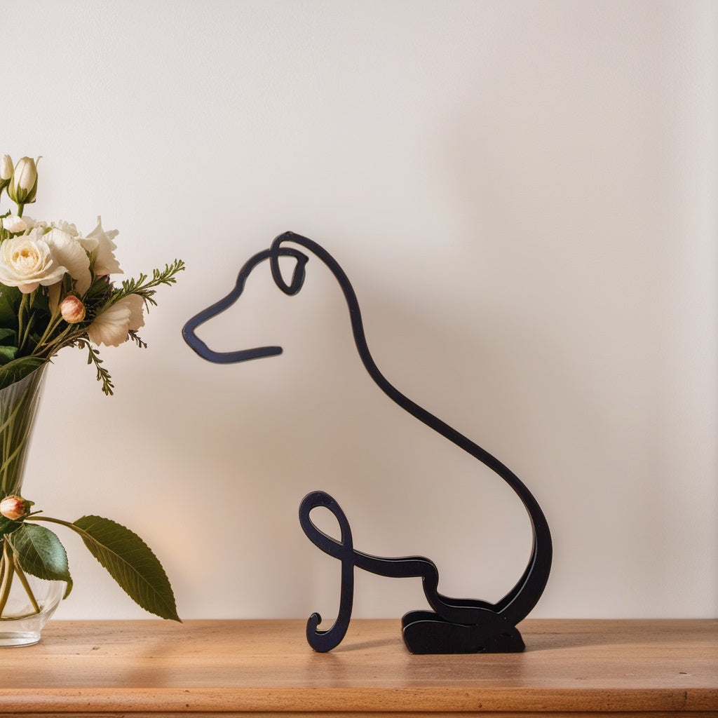 Karnz | Artipaws Abstrakte Hundeskulptur | Modernes Design | Hochwertige Kunstfigur | Für Regal & Tisch