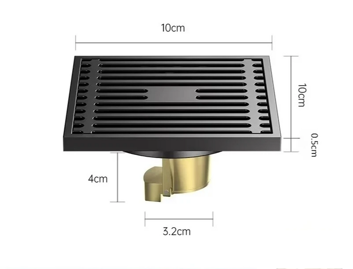 AquaShield Quadrat Edelstahl Bodenablauf Karnz