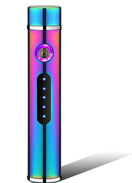 Karnz | Voltrino Zylinder USB-Feuerzeug | Doppelbogen-Technologie | Wiederaufladbar & winddicht | Edelmetallgehäuse für Männer