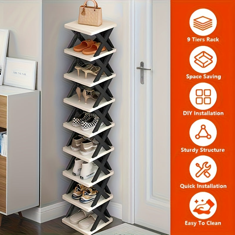 Schmales Schuhregal Turm | Karnz