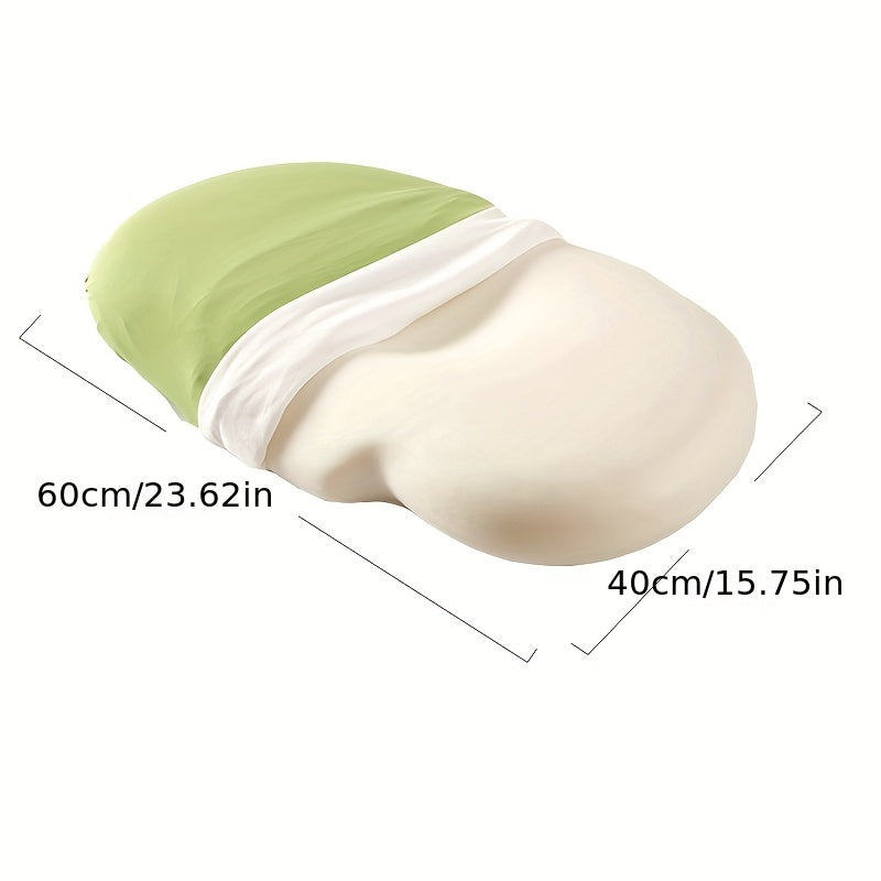 1pc Ovales Macaron Kissen Zervikal Memory Foam Kissen, Kühles Bettkissen Zum Schlafen - Nackenkissen Zur Schmerztherapie Schlafen, Kontur Unterstützung Ergonomisches Kissen Für Seiten-, Rücken-, Bauchschläfer Mit Hoch- Und Niedrigpartition | Karnz