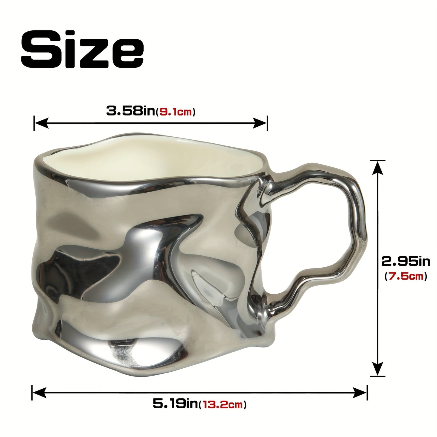 CreArt Becher – Handgemachte Keramiktasse mit einzigartigem zerknitterten Design | Karnz