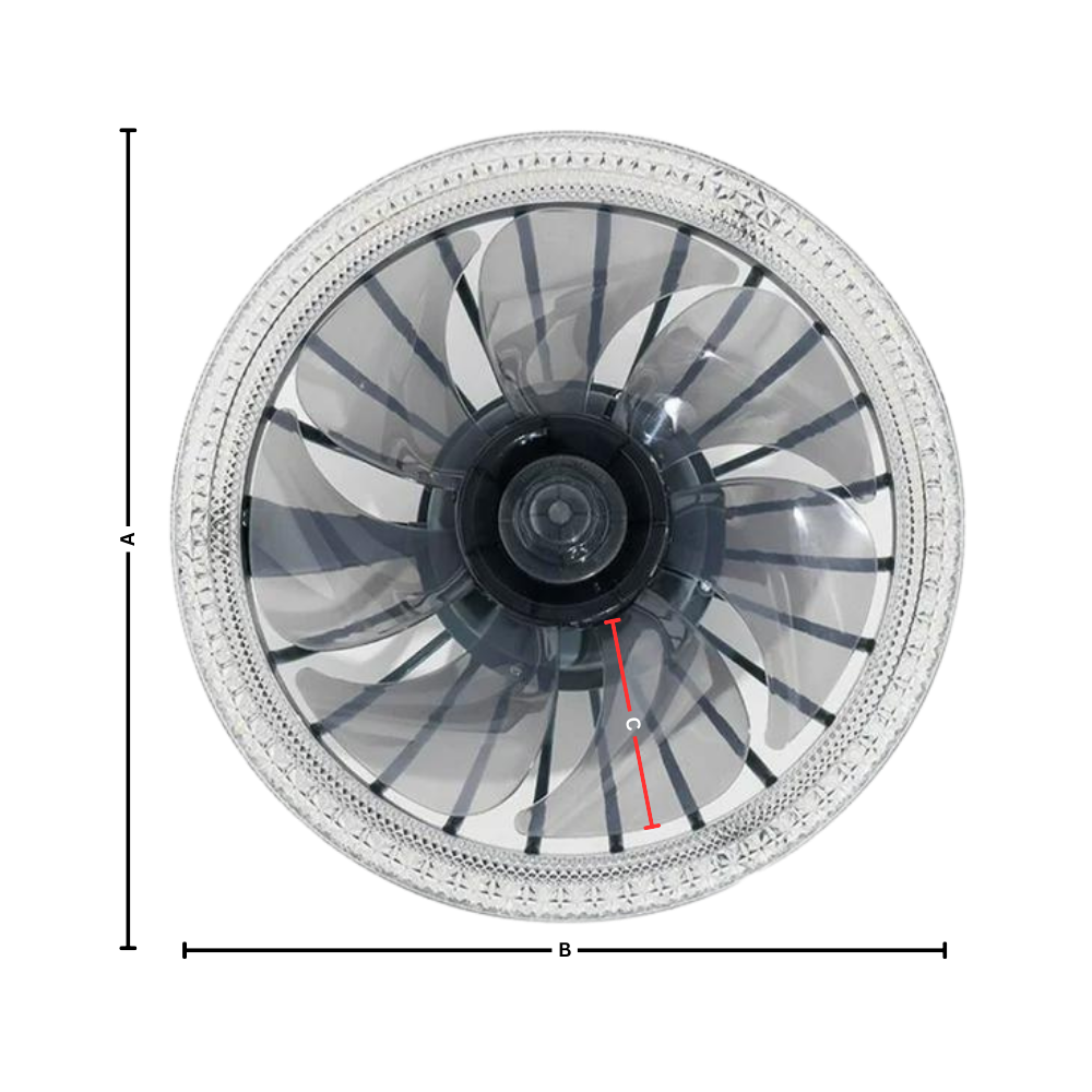 Ästhetischer Deckenventilator mit Licht und Fernbedienung | Karnz