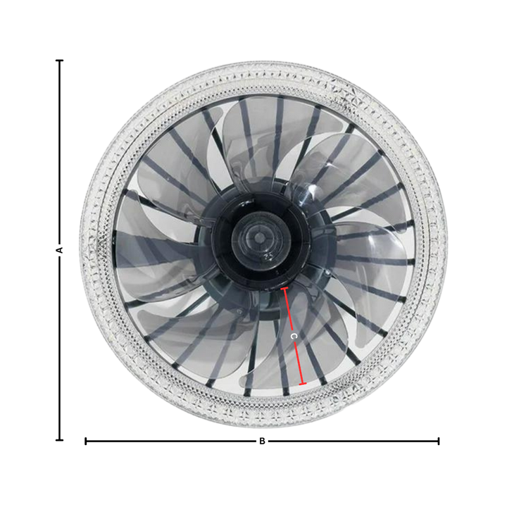 Ästhetischer Deckenventilator mit Licht und Fernbedienung | Karnz