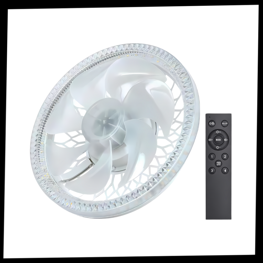Ästhetischer Deckenventilator mit Licht und Fernbedienung | Karnz