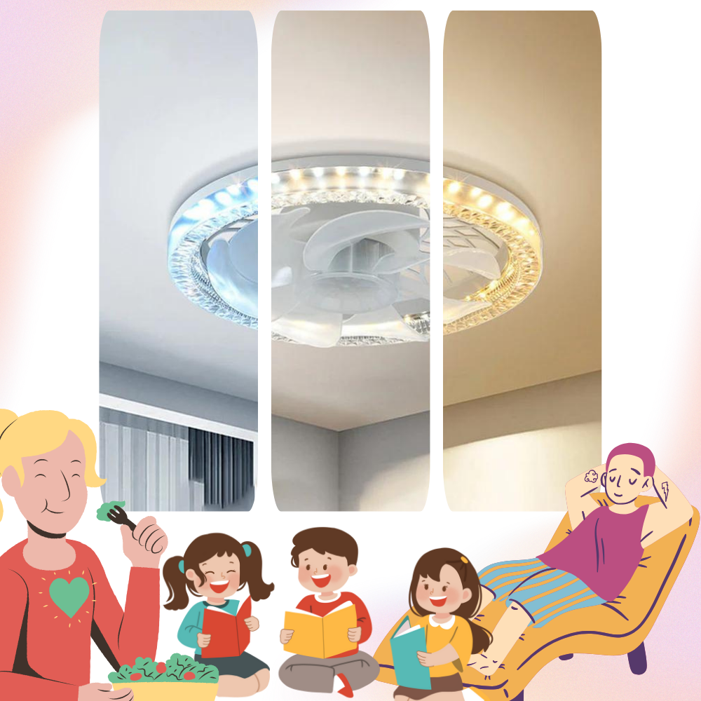 Ästhetischer Deckenventilator mit Licht und Fernbedienung | Karnz