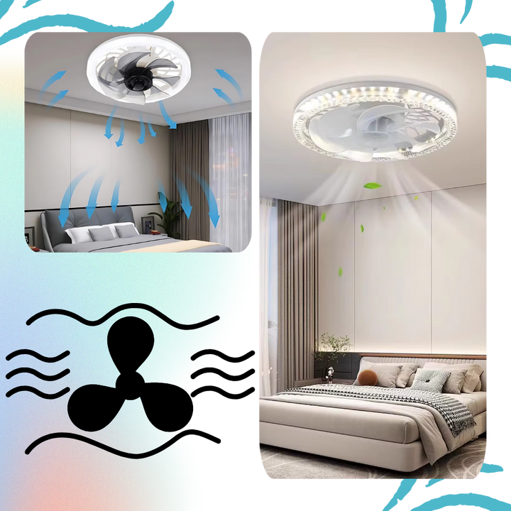 Ästhetischer Deckenventilator mit Licht und Fernbedienung | Karnz