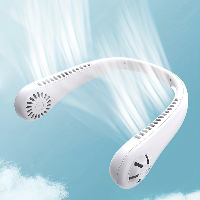 1pc Hände-frei Tragbarer Halsventilator - Wiederaufladbar, bladlos und USB-betrieben - Perfekt für Büro und Reisen | Karnz
