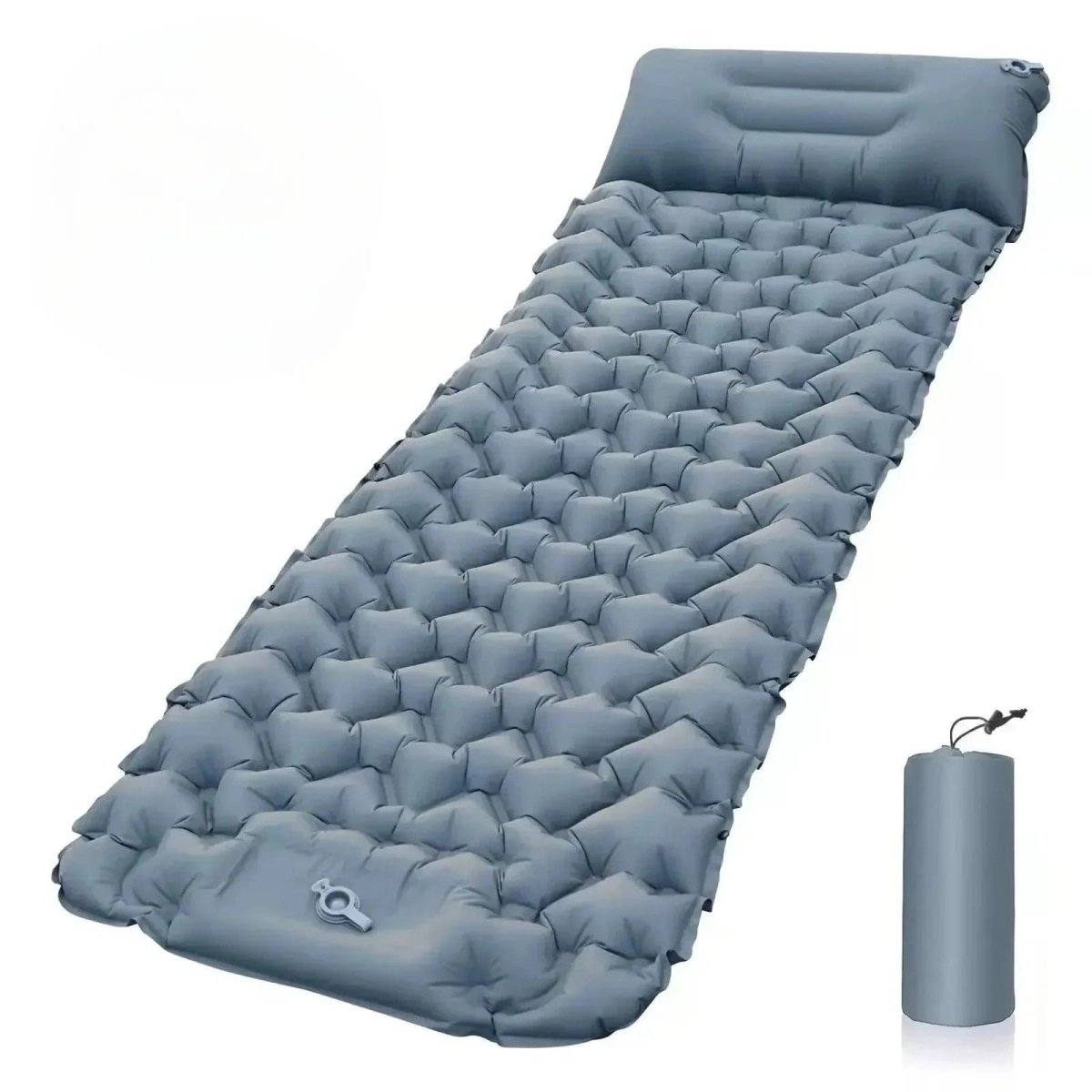 AirTrek-Matte – Aufblasbare Campingmatratze mit Fußpumpe und integriertem Kissen