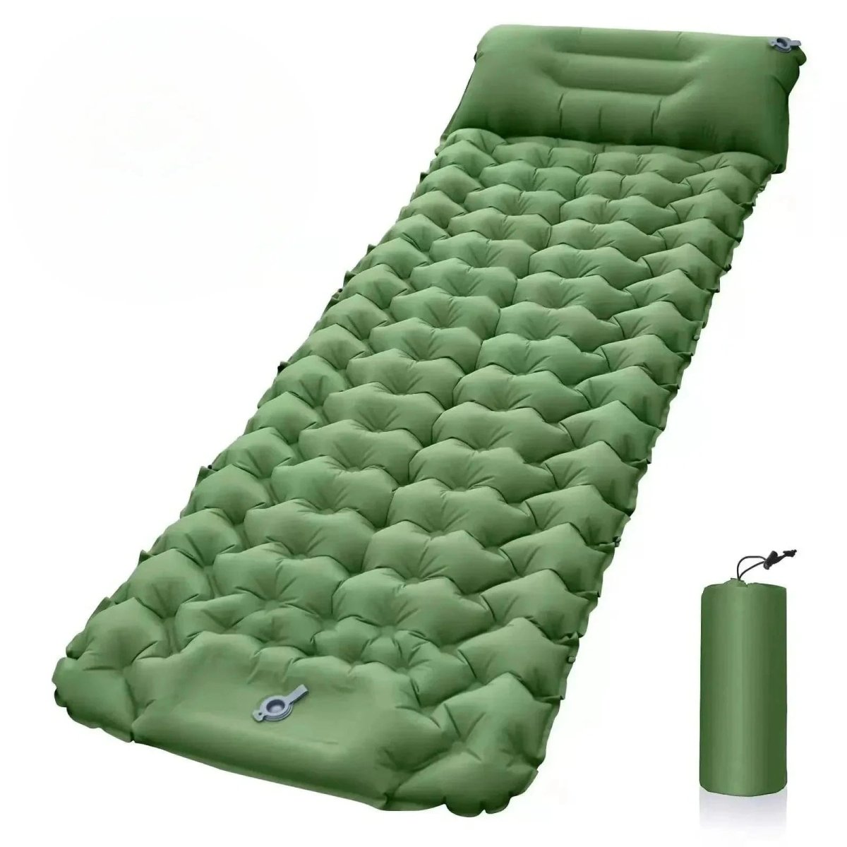 AirTrek-Matte – Aufblasbare Campingmatratze mit Fußpumpe und integriertem Kissen