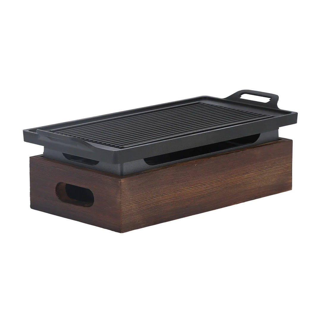 Aluminium Multifunktionale rauchfreie Schale Antihaft BBQ Platte Grillpfanne | Karnz