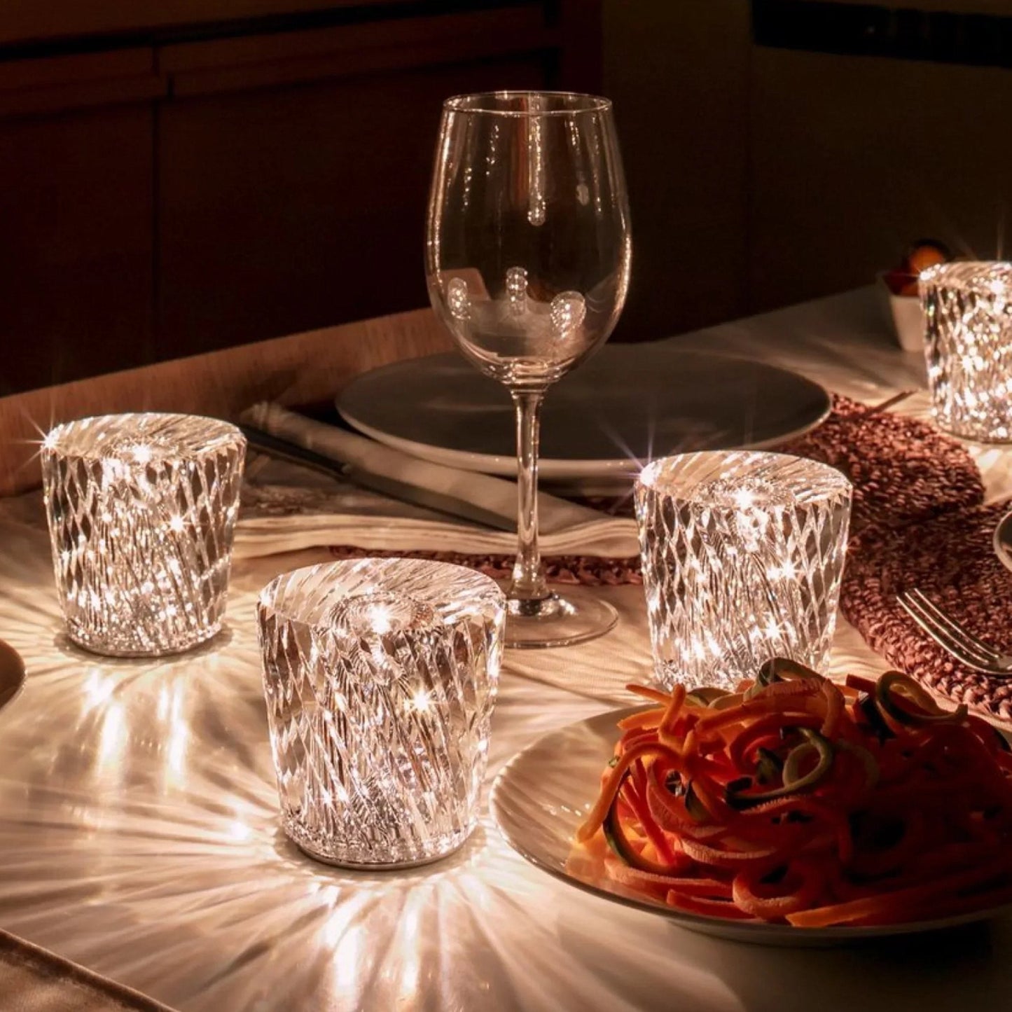 Luxus Wiederaufladbare Diamant Kristall Tischlampe - Lumière Diamant | Karnz